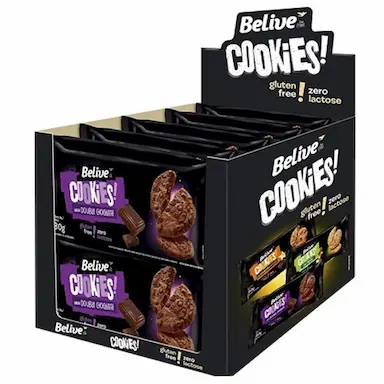COOKIES BELIVE ZERO LACTOSE DOUBLE CHOCOLATE 10 PCTS DE 80G CADA