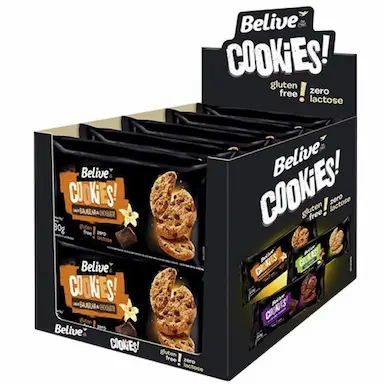 COOKIES BELIVE ZERO LACTOSE, ZERO GLúTEN BAUNILHA &amp;amp;AMP; CHOCOLATE 10 PCTS DE 80G CADA