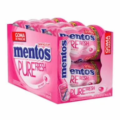MENTOS POTÃO PURE TUTTI FRUTTI FRESH ZERO AÇÚCAR CONTENDO 6 FRASCOS DE 92G CADA