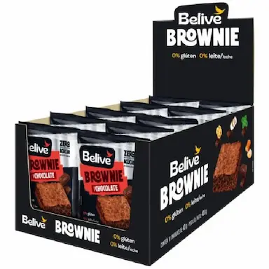BROWNIE BELIVE BE FREE CHOCOLATE CONTENDO 10 UNIDADES DE 40G CADA