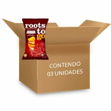 SNACK SWEET POTATO - CHIPS DE BATATAS-DOCES ROOTS TO GO CONTENDO 3 PACOTES DE 45G CADA