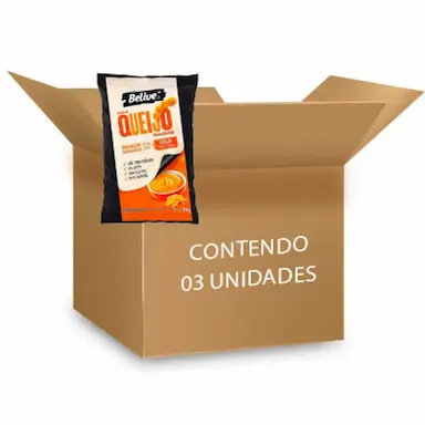 SALGADINHO SNACK MILHO, QUINOA E LENTILHA BELIVE SEM GLUTEN QUEIJO NACHO CONTENDO 3 PACOTES DE 35G CADA