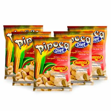 PIPOCA DE CANJICA DE MILHO DIET MAROCA COM 5 PACOTES DE 28,5G CADA