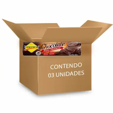 BISCOITO RECHEADO CHOCOLATE ZERO LACTOSE, ZERO AçúCAR LOWçUCAR CONTENDO 3 PACOTES DE 120G CADA