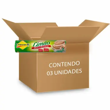 BISCOITO RECHEADO LIMãO ZERO LACTOSE, ZERO AçúCAR LOWçUCAR CONTENDO 3 PACOTES DE 120G CADA
