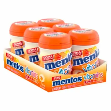 MENTOS POTE VITAMINS ZERO AçúCAR CONTENDO 6 FRASCOS COM 28 UNIDADES CADA