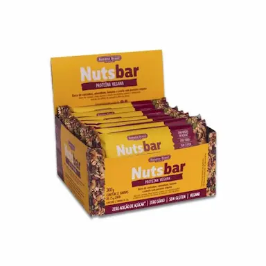 NUTS BAR CASTANHAS E PROTEíNA VEGANA ZERO AçúCAR BANANA BRASIL 12 UN