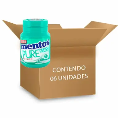 MENTOS POTE PURE FRESH WINTERGREEN CONTENDO 6 FRASCOS COM 28 UNIDADES CADA