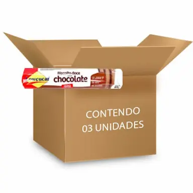 BISCOITO ZERO LACTOSE, ZERO AçúCAR CHOCOLATE LOWçUCAR CONTENDO 3 PACOTES DE 95G CADA