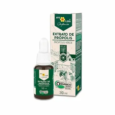 EXTRATO DE PROPóLIS VERDE ORGâNICO 16% APIS FLORA 30ML