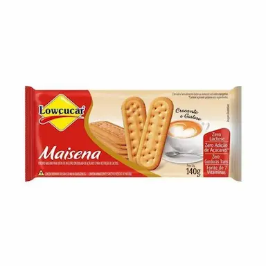 BISCOITO MAISENA ZERO AçúCAR LOWçUCAR 140G