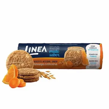 BISCOITO INTEGRAL ZERO AçúCAR LARANJA E CENOURA LíNEA 100G