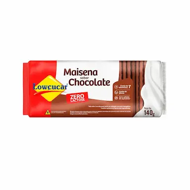 BISCOITO MAISENA CHOCOLATE ZERO LACTOSE, ZERO AçúCAR LOWçUCAR 140G