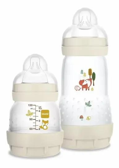 KIT 2 MAMADEIRAS EASY START SET 130/260ML - MAM BEGE