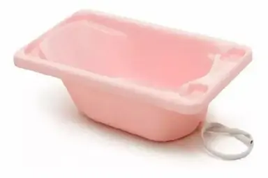 BANHEIRA PARA BEBE ROSA RíGIDA AVULSA COM MANGUEIRA GALZERANO