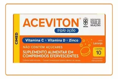VITAMINA C + VITAMINA D + ZINCO ACEVITON TRIPLA AçãO 10CPR EFERVESCENTES