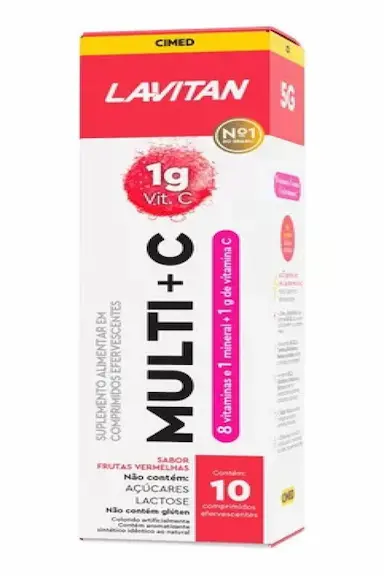 MULTIVITAMINICO LAVITAN MULTI+C SABOR FRUTAS VEMRELHAS
