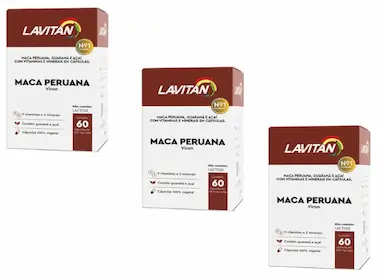 KIT 3 LAVITAN MACA PERUANA COM 60 COMPRIMIDOS - CIMED