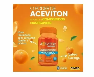 ACEVITON IMUNIDADE VITAMINA C COM 60 COMPRIMIDOS - CIMED
