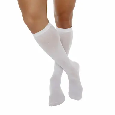 MEIA KENDALL 3/4 MéDIA COMPRESSãO MASCULINA BRANCO - M