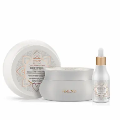 KIT AMEND ÓLEOS MARROQUINOS MILLENAR MáSCARA E ELIXIR NUTRITIVO 75ML.