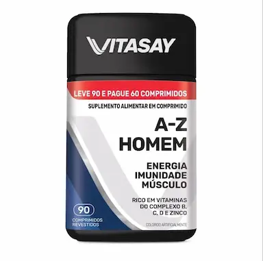 SUPLEMENTO ALIMENTAR VITASAY A-Z HOMEM 90 COMPRIMIDOS