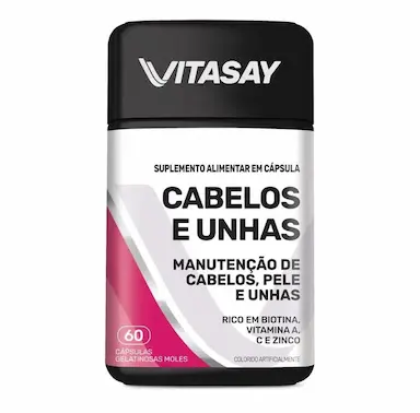 SUPLEMENTO ALIMENTAR VITASAY CABELOS E UNHAS 60 CáPSULAS