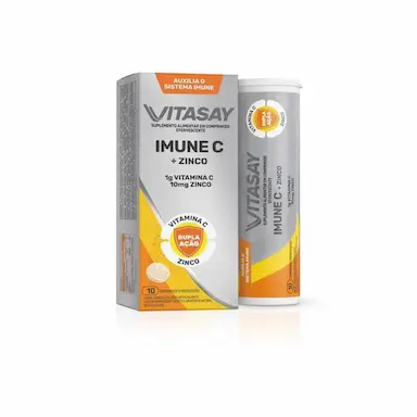 SUPLEMENTO ALIMENTAR VITASAY IMUNE C LARANJA 20 CP EFERVESCENTES