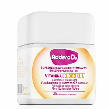 SUPLEMENTO ALIMENTAR ADDERA D3 1000UI 30 COMPRIMIDOS