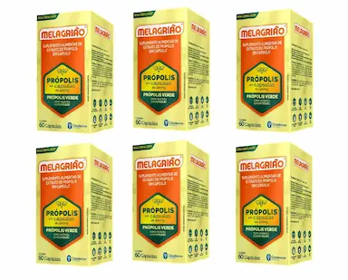 KIT 6 MELAGRIãO PRóPOLIS COM 60CAPS - CATARINENSE