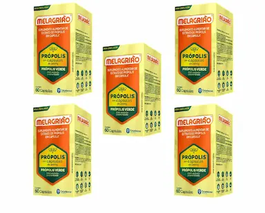 KIT 5 MELAGRIãO PRóPOLIS COM 60CAPS - CATARINENSE