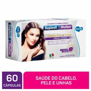 SUPLEMENTO ALIMENTAR SUPLEVIT MULHER COM 60 CáPSULAS - EMS
