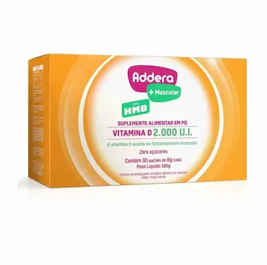 SUPLEMENTO ALIMENTAR ADDERA +MUSCULAR 2000UI COM 30 SACHêS