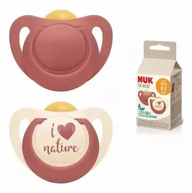 KIT CHUPETA BEBE 2 UN FOR NATURE 6-18 MESES BICO DE LáTEX GIRL ROSA NUK