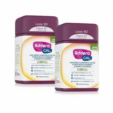 KIT VITAMINA D ADDERA CAL 2.000UI COM 90 COMPRIMIDOS