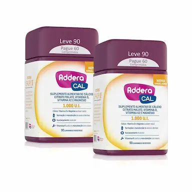 KIT VITAMINA D ADDERA CAL 1.000UI COM 90 COMPRIMIDOS