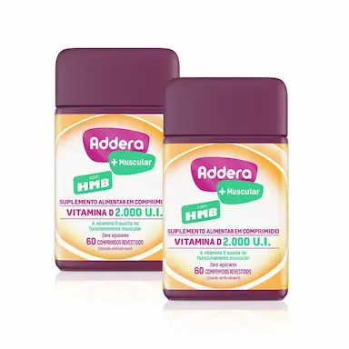 KIT SUPL ALIMENTAR ADDERA+ MUSCULAR 2000UI C/ 60 COMPRIMIDOS