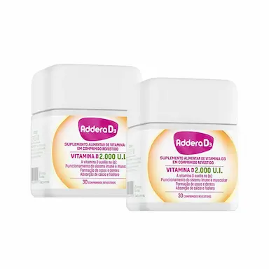 KIT VITAMINA D ADDERA D3 2.000UI COM 90 COMPRIMIDOS
