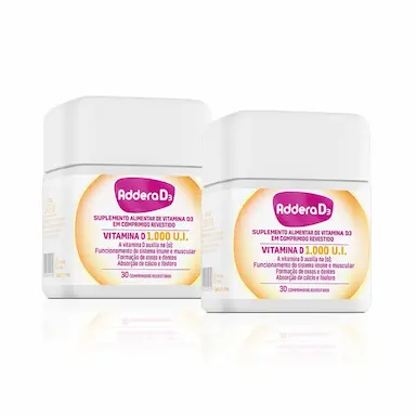 KIT VITAMINA D ADDERA D3 1.000UI COM 30 COMPRIMIDOS