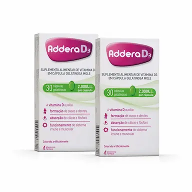 KIT VITAMINA D ADDERA D3 2.000UI COM 30 CáPSULAS