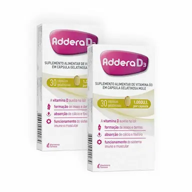 KIT VITAMINA D ADDERA D3 1.000UI COM 30 CáPSULAS