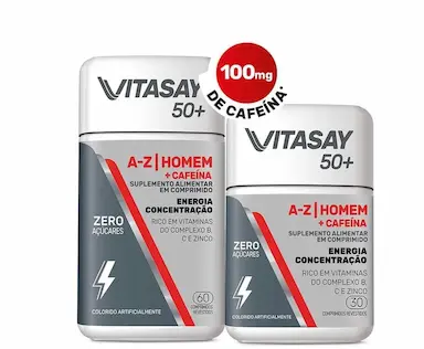 Kit Suplemento Alimentar VITASAY50+ A-Z HOMEM 90 COMPRIMIDOS