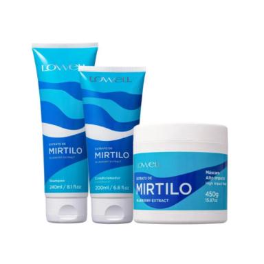 LOWELL KIT TRIO EXTRATO MIRTILO MASK TREATMENT (3 PRODUTOS)