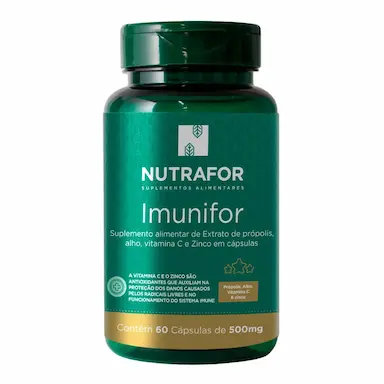 IMUNIFOR (PROPOLIS+ALHO+VIT C+ZINCO) 500MG