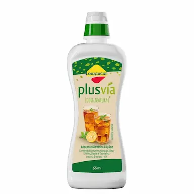 ADOçANTE PLUSVIA LOWçUCAR 100% NATURAL 65ML
