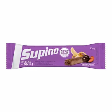 BARRA DE FRUTAS SEM AçúCAR BANANA E AMEIXA COM CHOCOLATE AO LEITE SUPINO UNIDADE