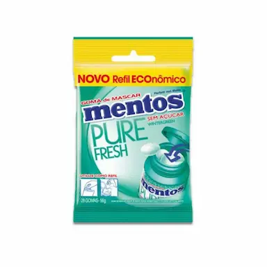 MENTOS BAG REFIL WINTERGREEN ZERO AçúCAR 56G