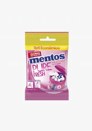 MENTOS BAG REFIL TUTTI FRUTTI FRESH ZERO AçúCAR 56G