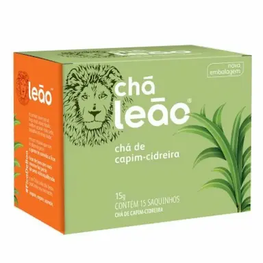 CHá DE CAPIM CIDREIRA LEãO 15 SAQUINHOS