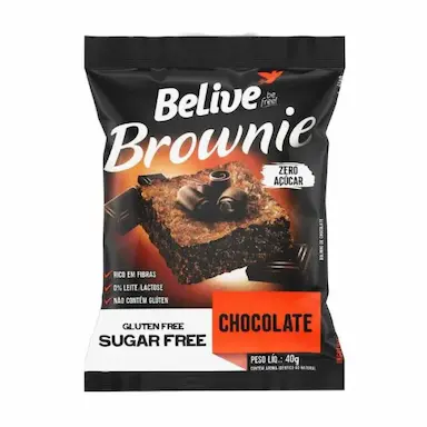 BROWNIE BELIVE BE FREE CHOCOLATE 40G